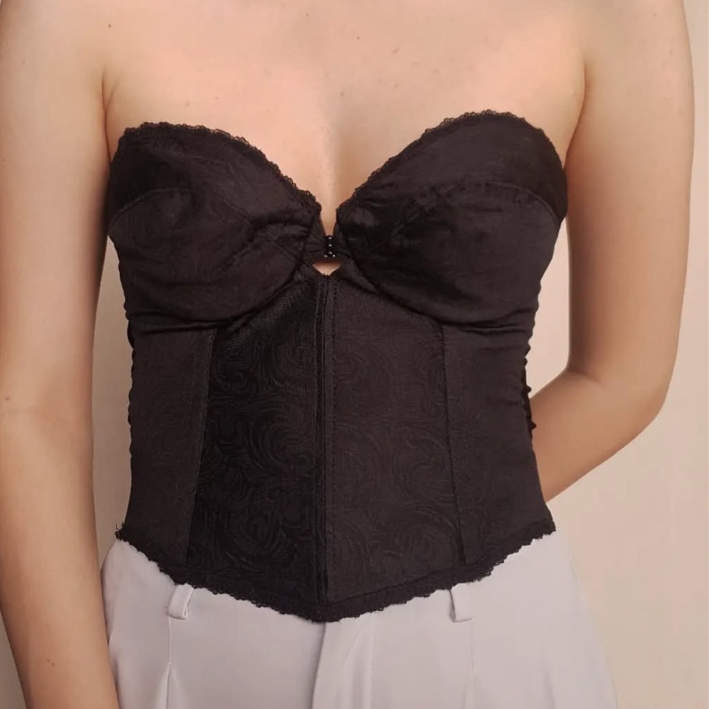 Vintage Sophisticated By Smoothie Printed Cropped Corset